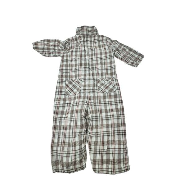 Janie and Jack Plaid One Piece Outfit 100% Cotton Button Front Baby 6-12 Months - Picture 5 of 6